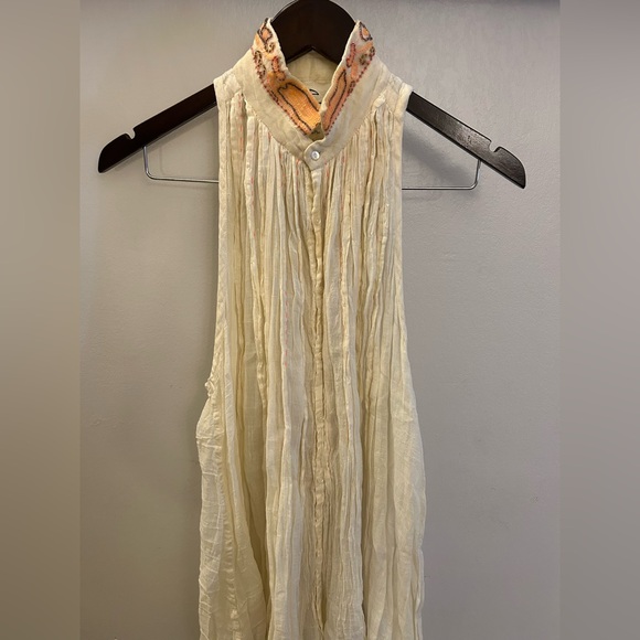 Free People Tops - Free People Cream Sleeveless Blouse